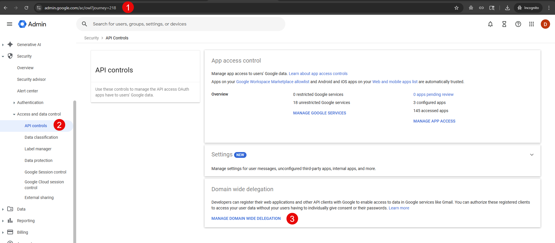 Domain-Wide Delegation setup