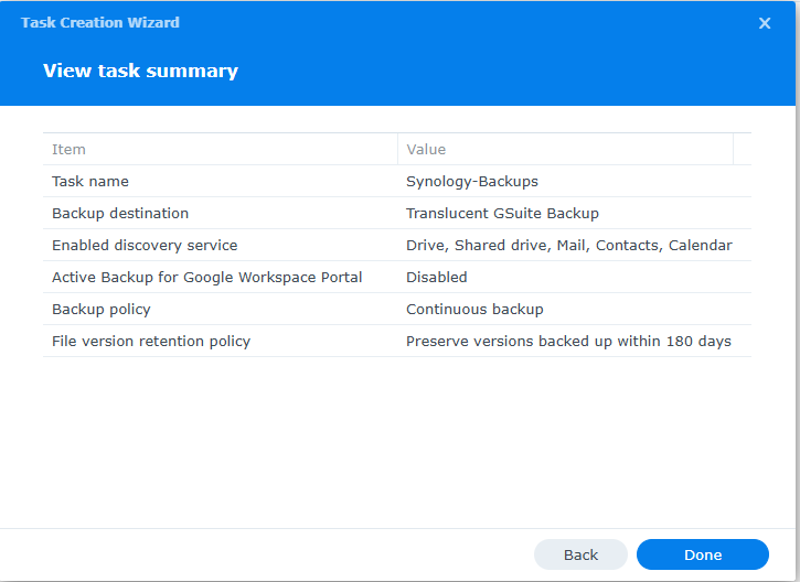 Retention policy