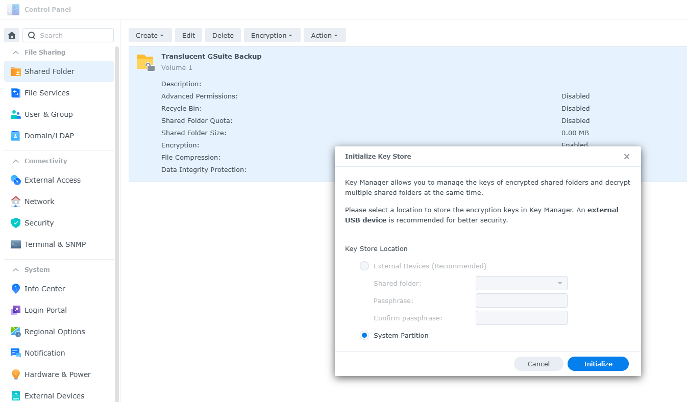 Key Manager status