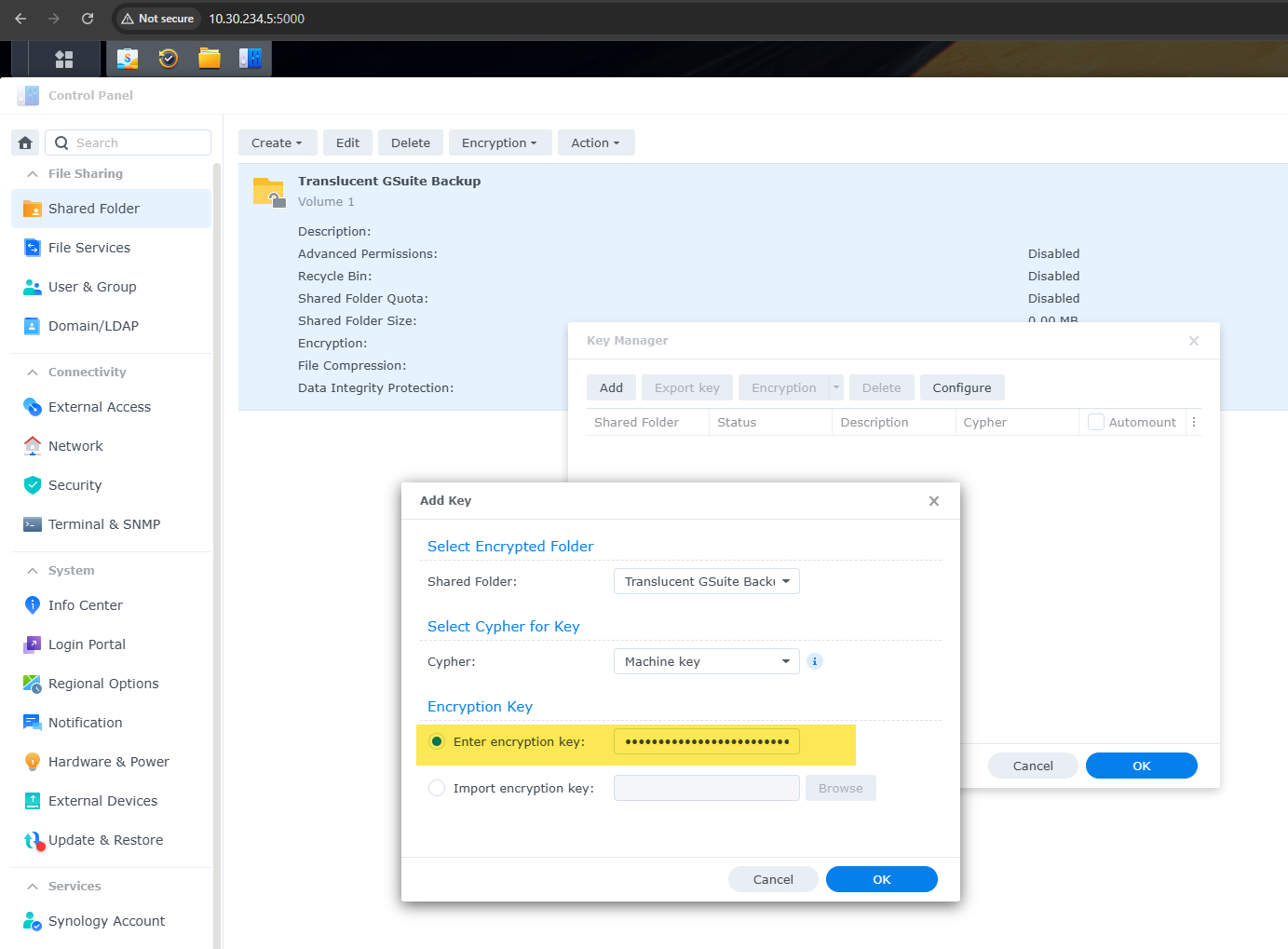 Mount and automount confirmation