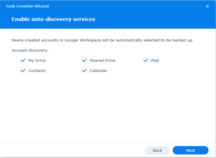 Task scope configuration